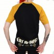 Eat Dust women Blk/Gold baseball top